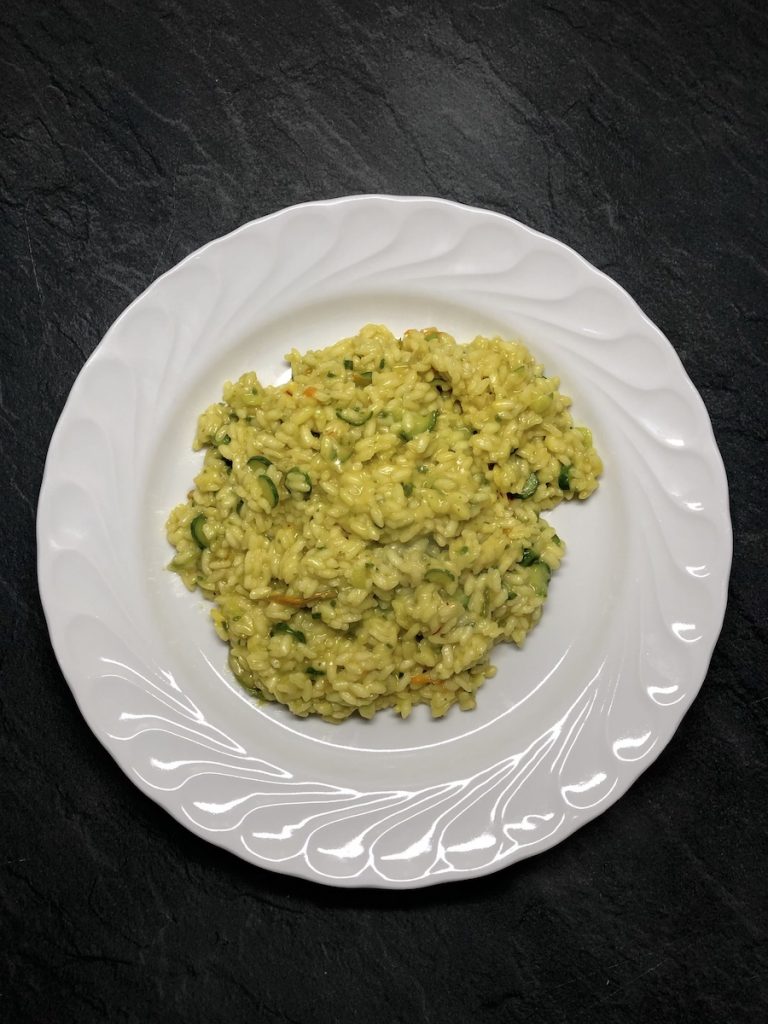 Risotto con zucchine e zafferano